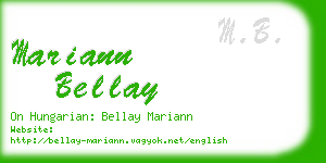 mariann bellay business card